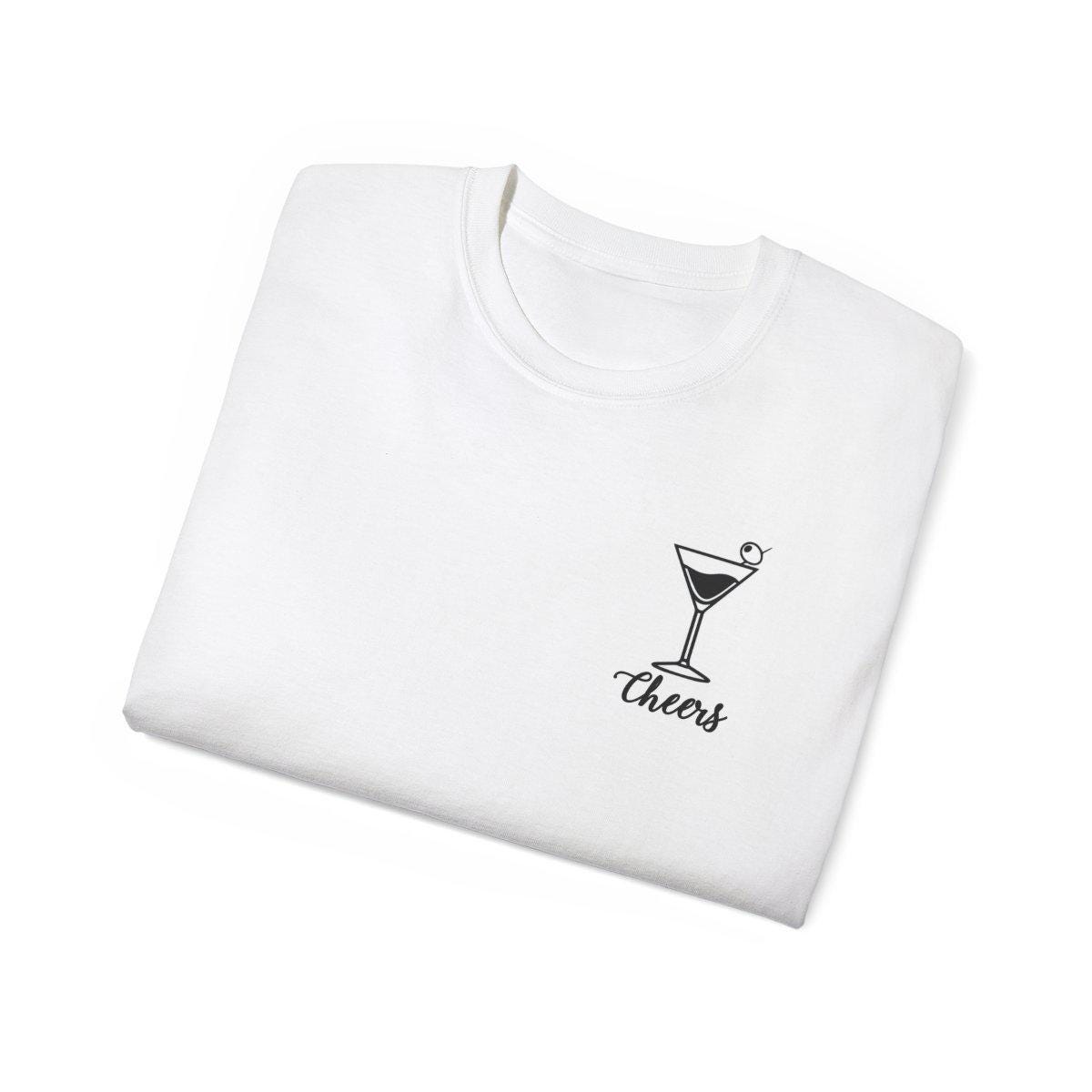 🎉 T-shirt Personnalisé – Design Cocktail 🍹 avec Texte et Couleurs à Choisir | Idéal Anniversaire & EVJF
