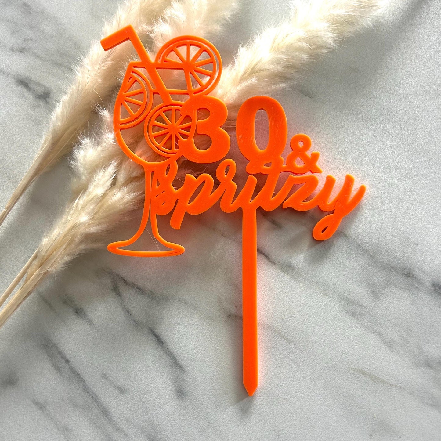 Cake topper a personnaliser tendance, thème spritz, cocktail bar, déco Italie, décoration pour gâteau aperol