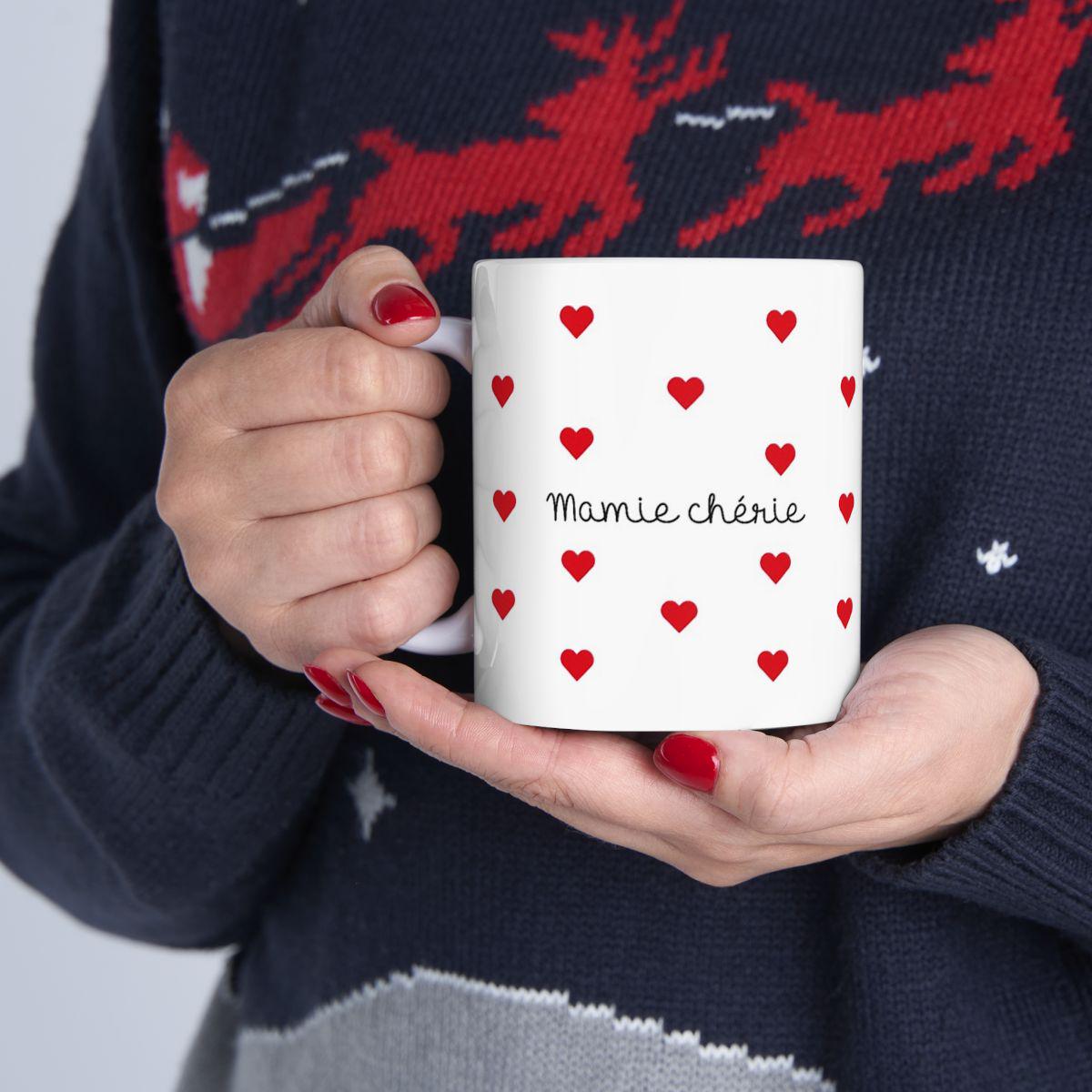 Mug Mamie Chérie – Cadeau Mignon pour Fête des Grands-Mères