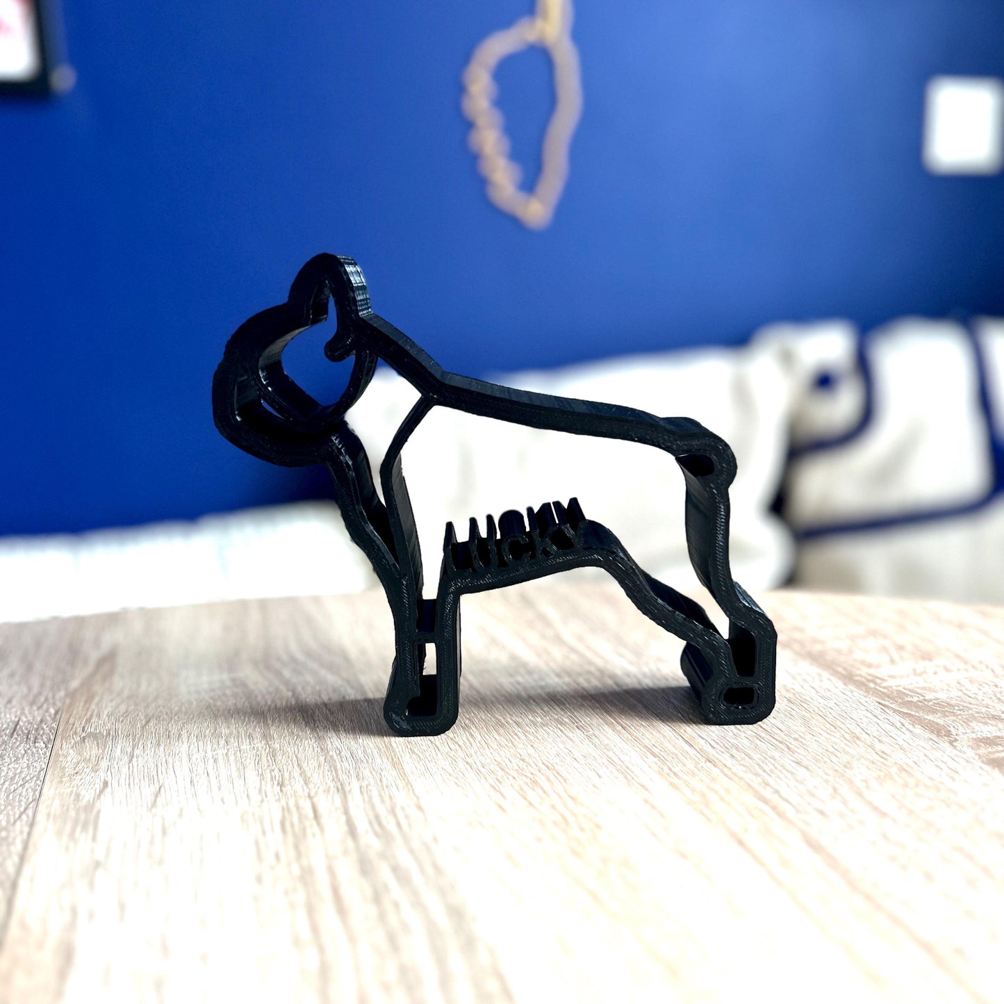Statuette bouledogue personnalisée – Décoration maison à poser avec prénom, idée cadeau pour dog mom