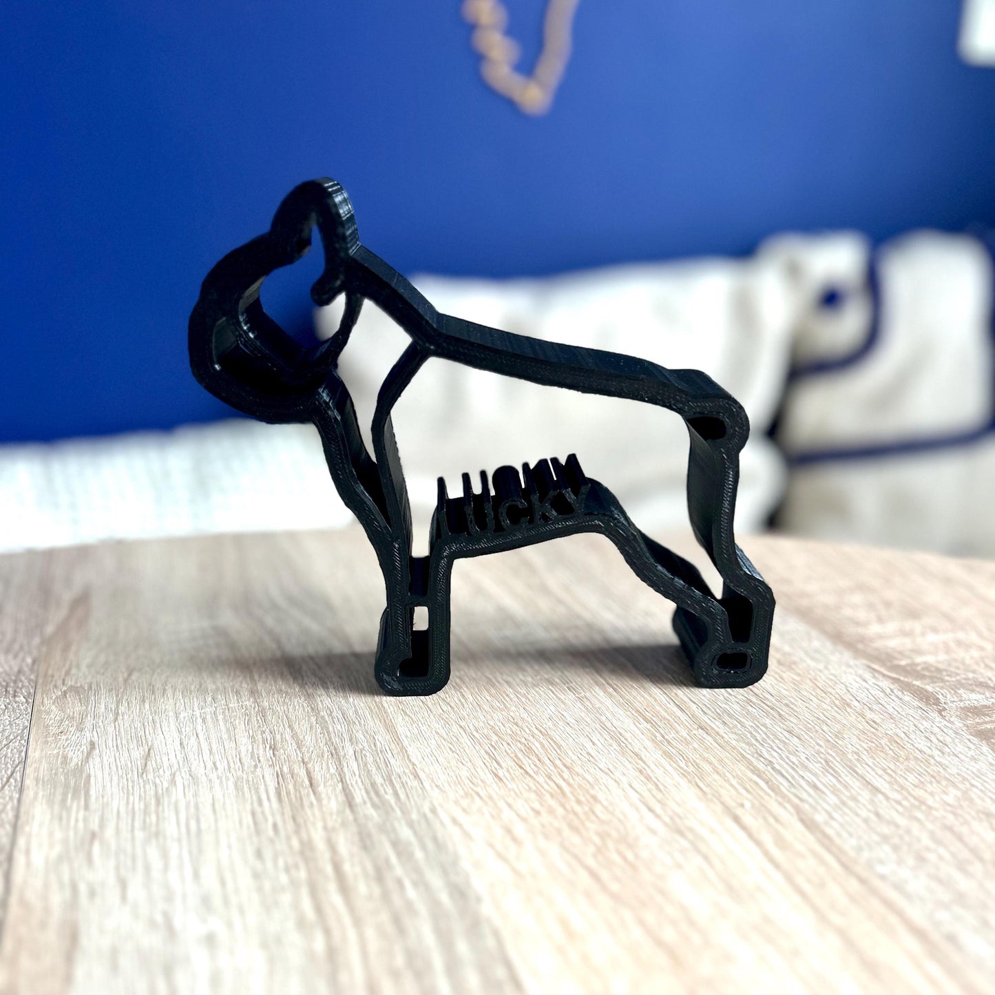 Statuette bouledogue personnalisée – Décoration maison à poser avec prénom, idée cadeau pour dog mom