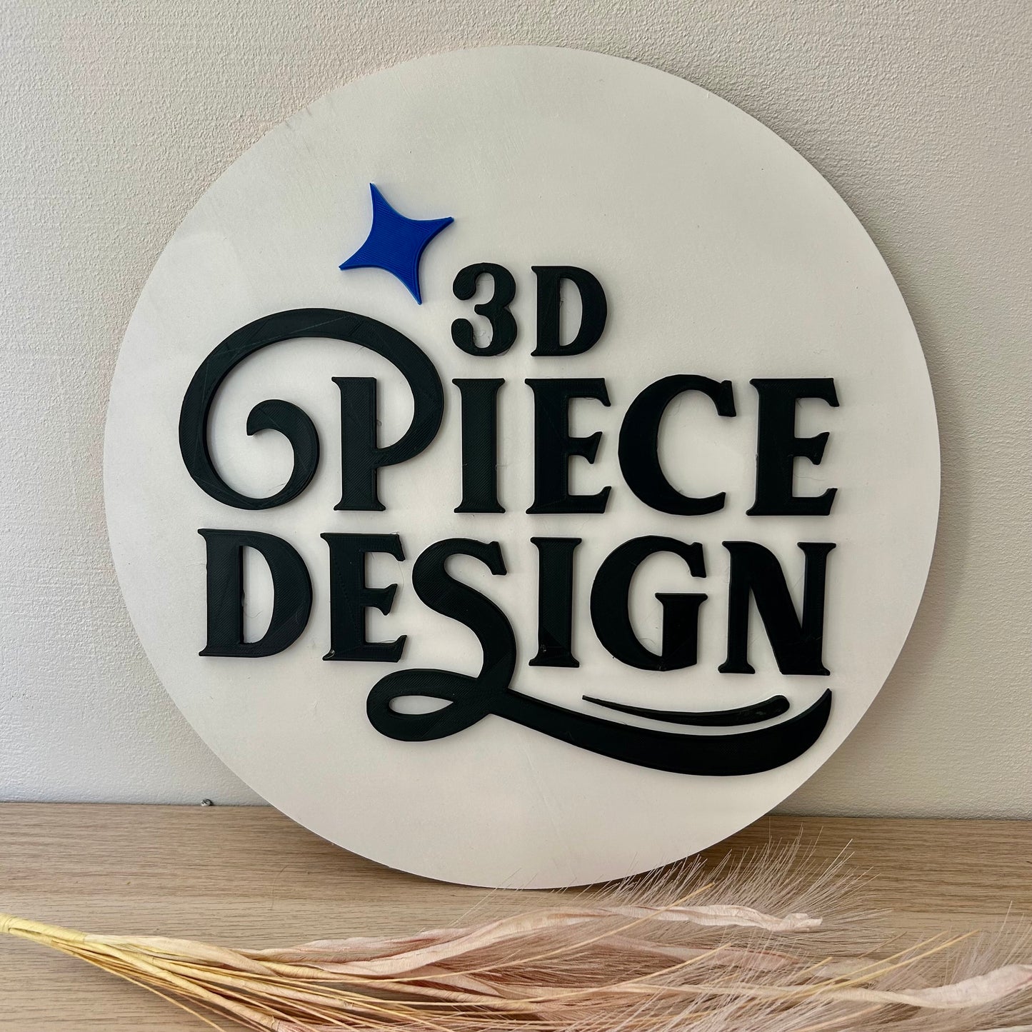 Enseigne logo 3D sur mesure – Décoration murale pour entreprise, boutique ou bureau