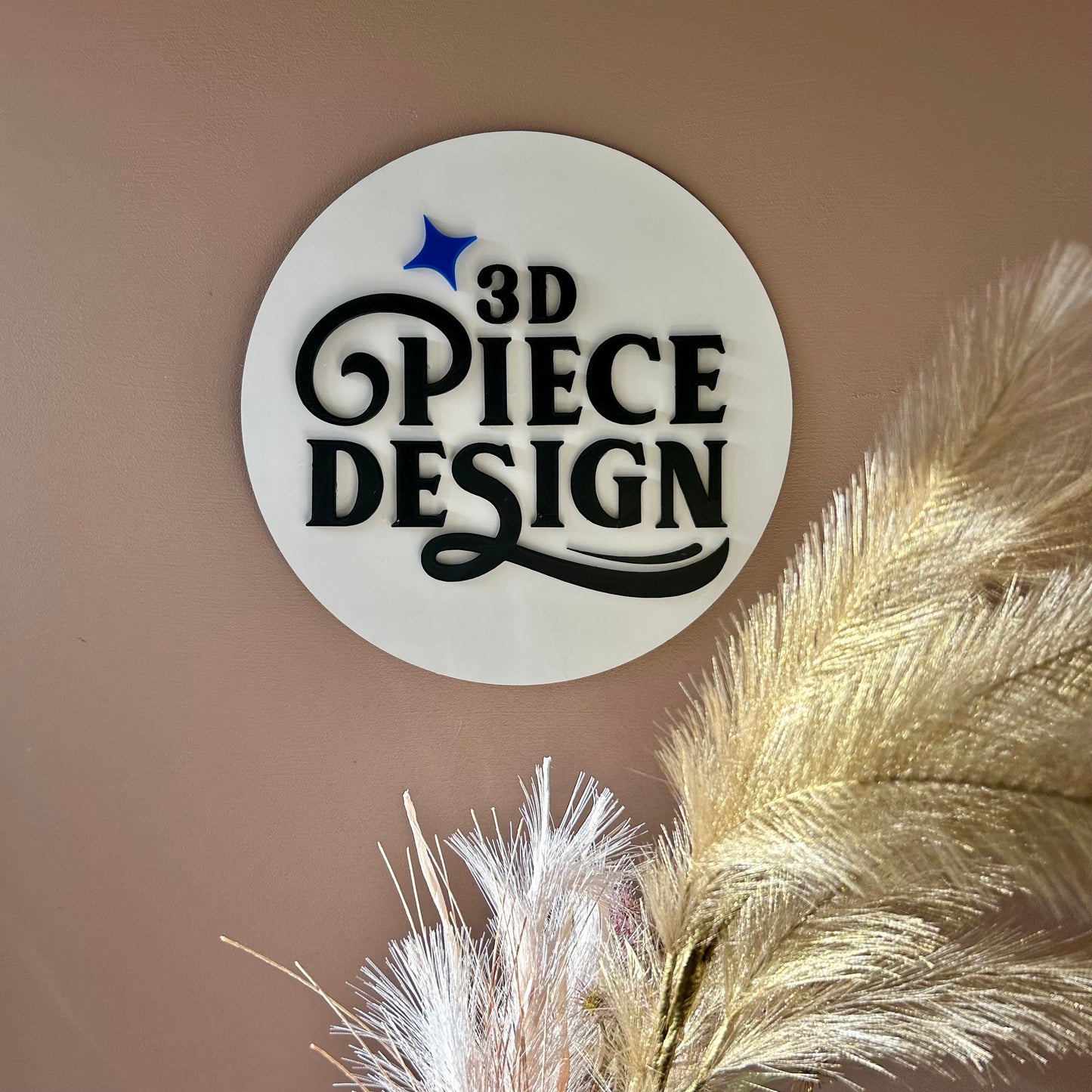 Enseigne logo 3D sur mesure – Décoration murale pour entreprise, boutique ou bureau