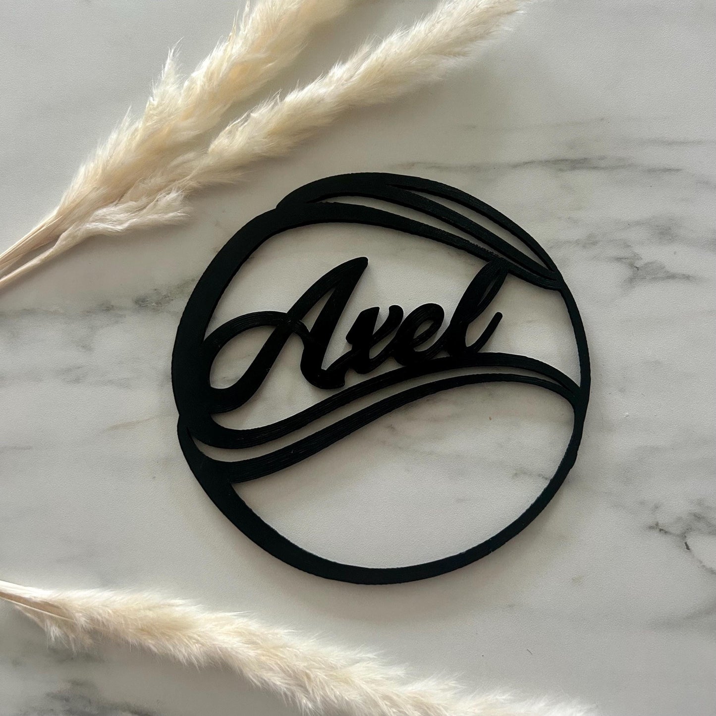 Balle de tennis personnalisée pour décoration murale avec prénom déco à accrocher sur le thème du tennis