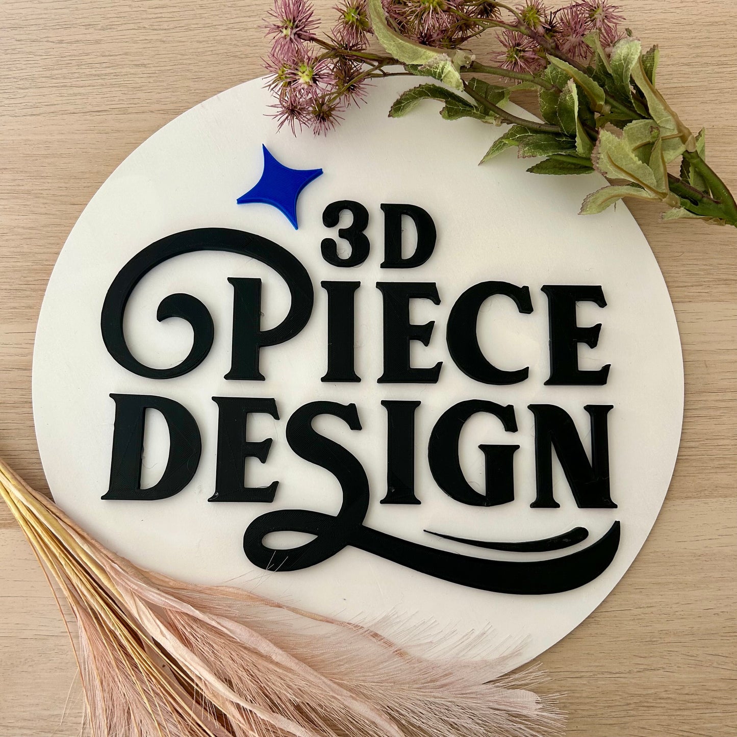 Enseigne logo 3D sur mesure – Décoration murale pour entreprise, boutique ou bureau