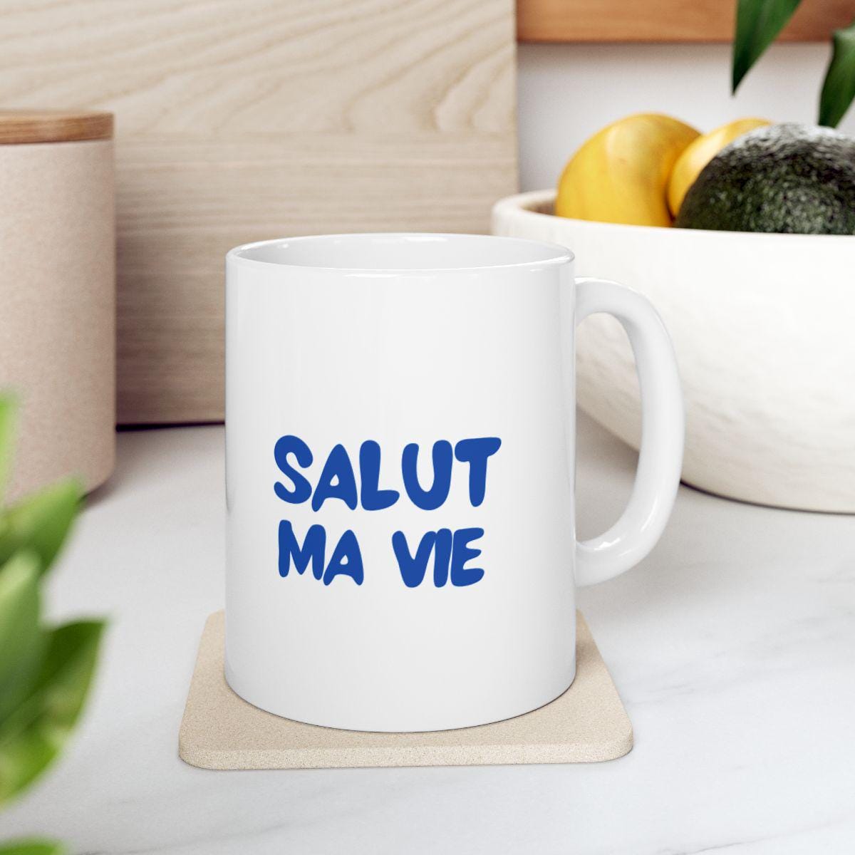 mug tasse humoristique avec message d'amour cadeau unique pour collègue famille ou amie cadeau original drôle tasse écrit salut ma vie