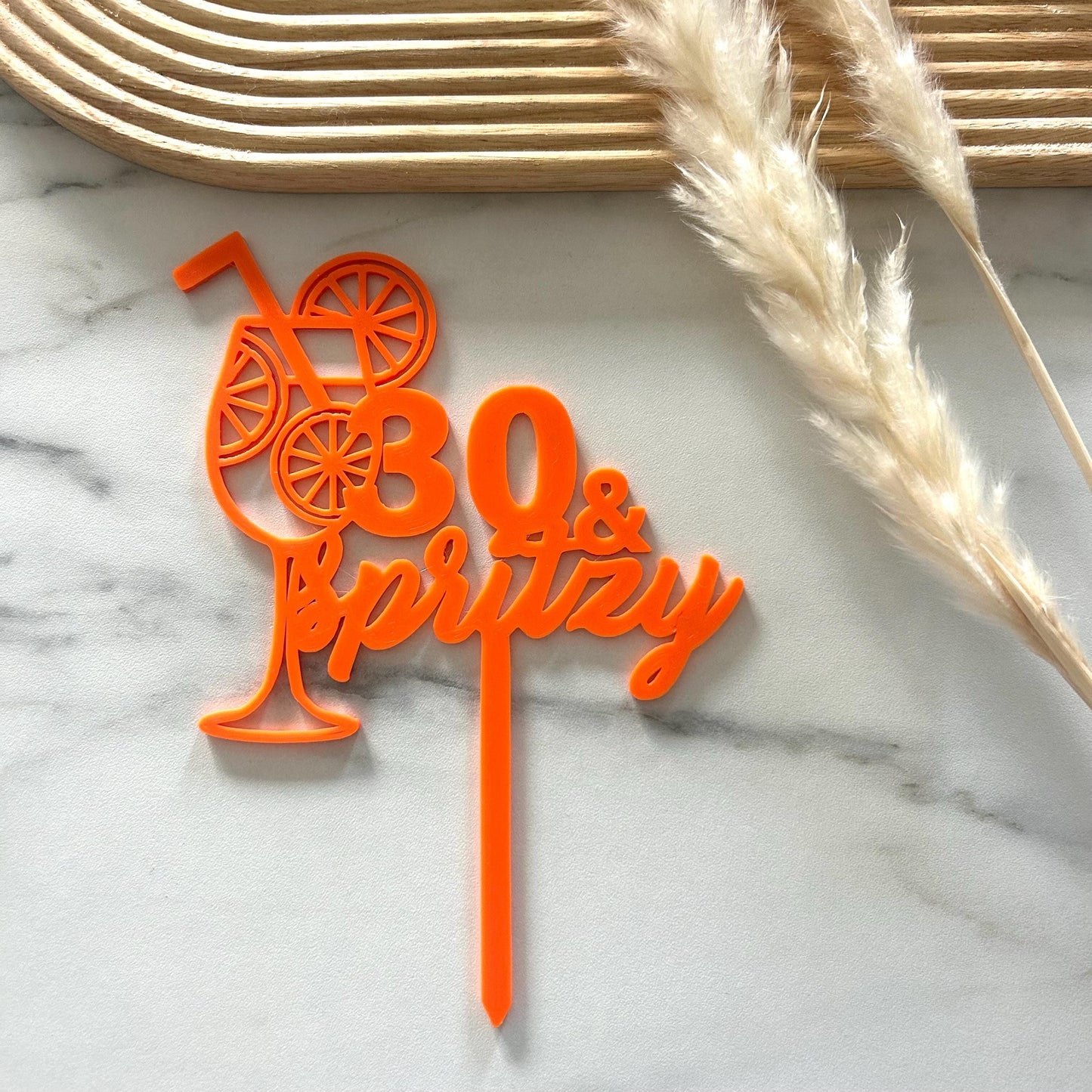 Cake topper a personnaliser tendance, thème spritz, cocktail bar, déco Italie, décoration pour gâteau aperol