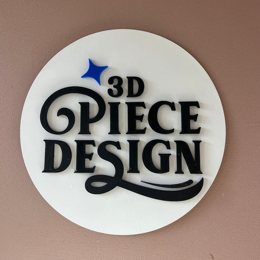 Enseigne logo 3D sur mesure – Décoration murale pour entreprise, boutique ou bureau