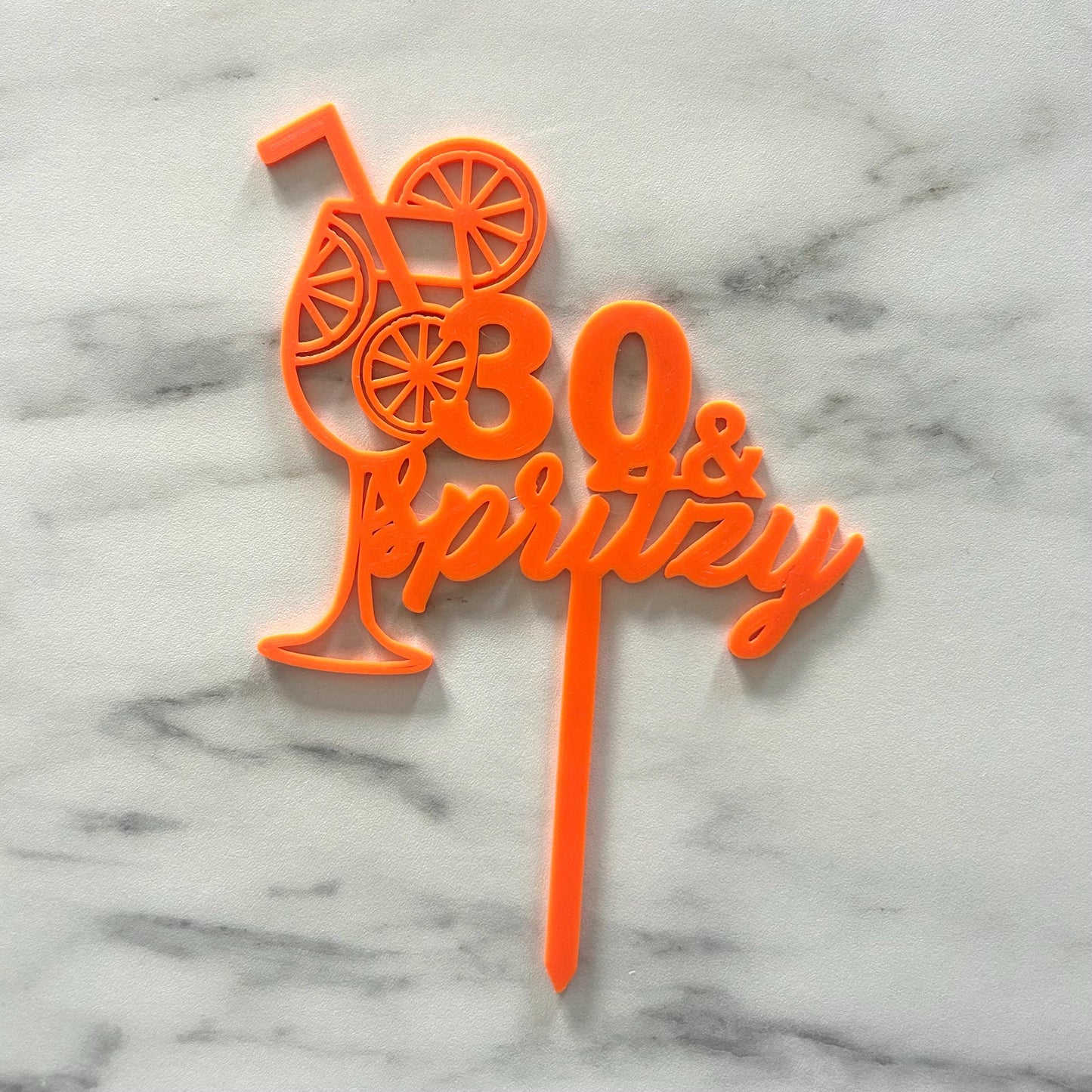 Cake topper a personnaliser tendance, thème spritz, cocktail bar, déco Italie, décoration pour gâteau aperol