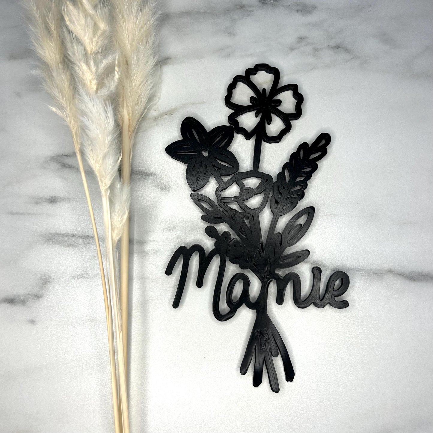 bouquet de fleurs en décoration murale pour idée cadeau fête des grands mères cadeau grand mere