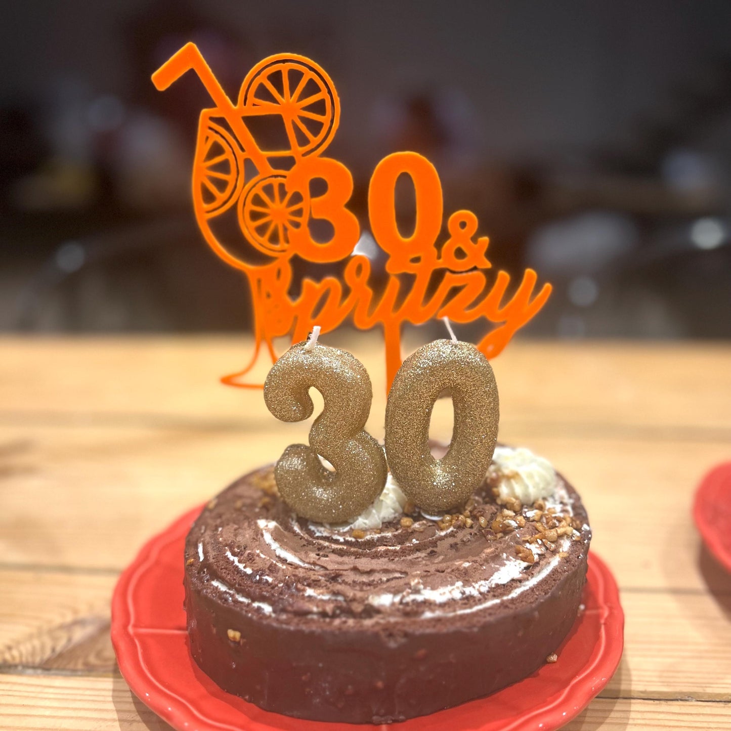 Cake topper a personnaliser tendance, thème spritz, cocktail bar, déco Italie, décoration pour gâteau aperol