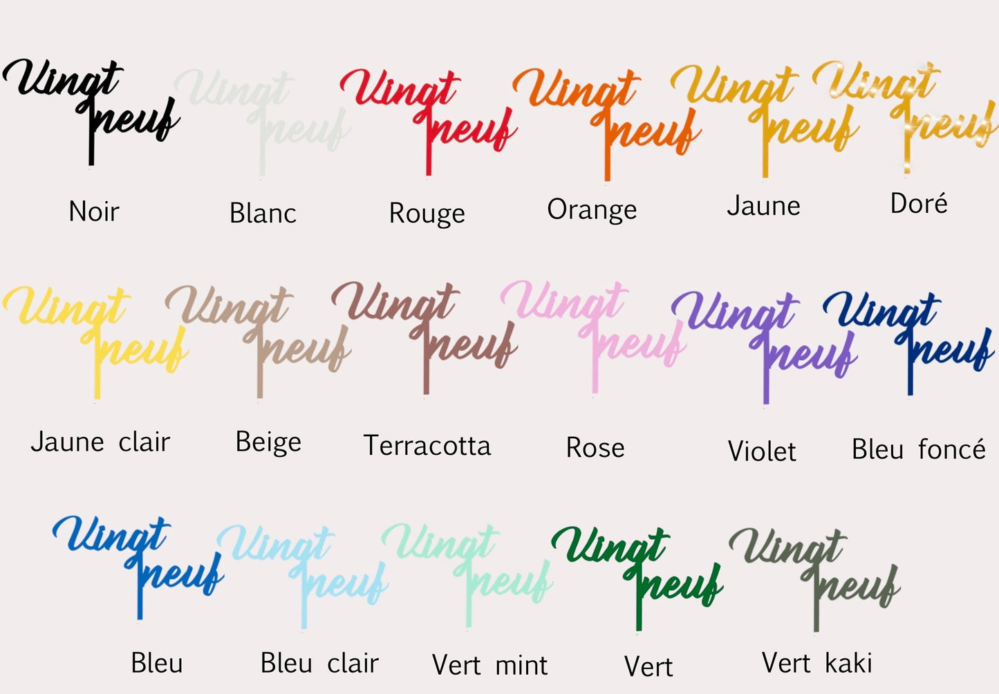 Cake Topper Personnalisé – Chiffres d’Âge pour Gâteau d’Anniversaire Adulte Enfant