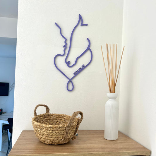 Décoration de couple cheval cavalier idée cadeau sur le thème du cheval pour les cavaliers prénom à personnaliser