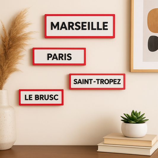 Panneau de ville, agglomération ou village à personnaliser,Magnet aimant plaque murale, déco originale pour frigo et mur, cadeau tendance !