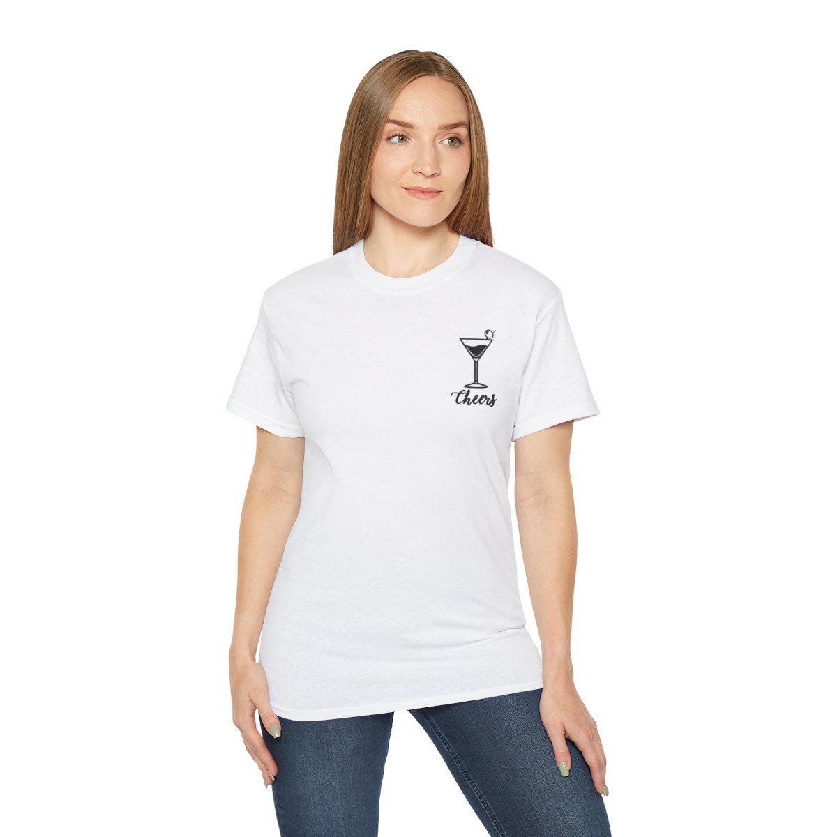 🎉 T-shirt Personnalisé – Design Cocktail 🍹 avec Texte et Couleurs à Choisir | Idéal Anniversaire & EVJF