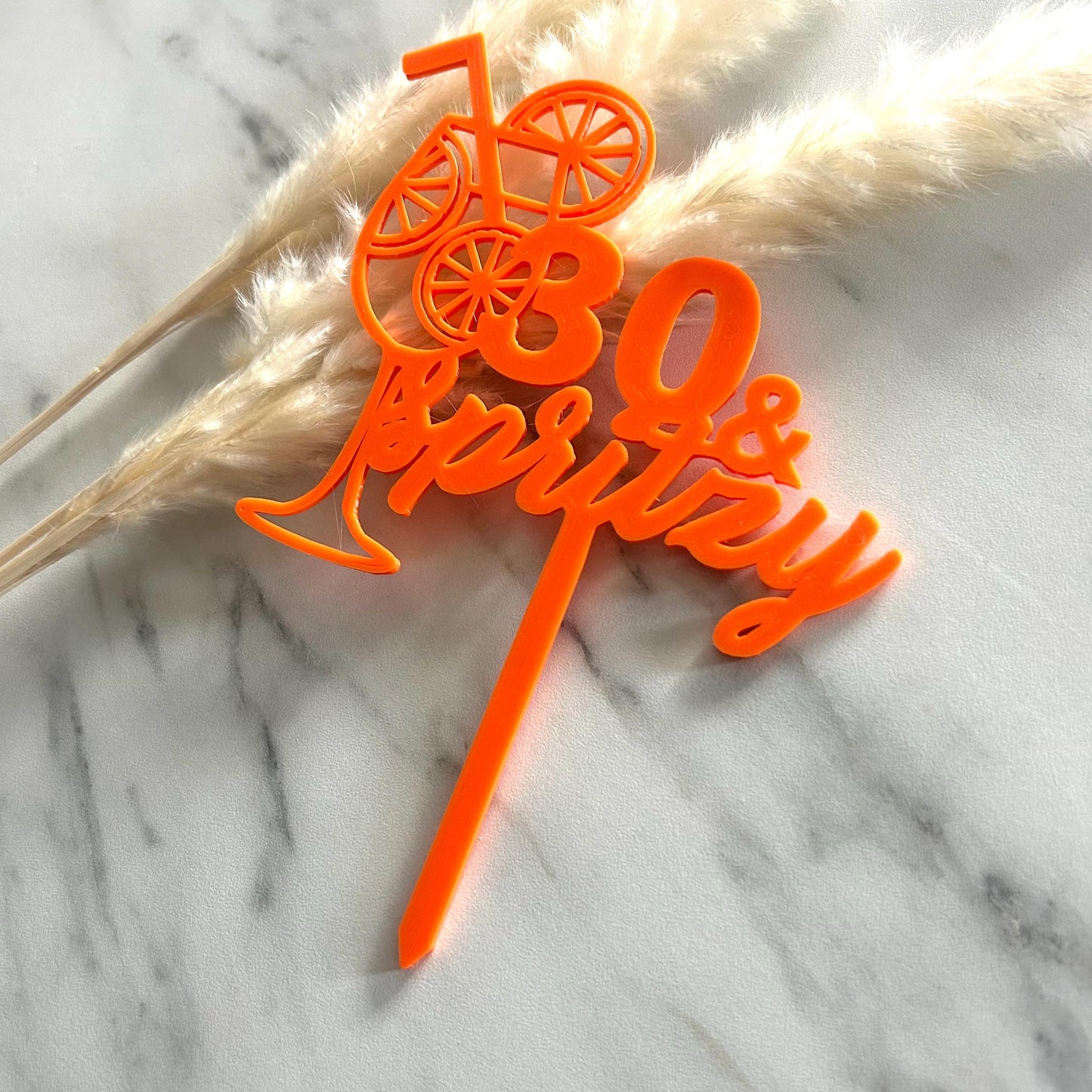 Cake topper a personnaliser tendance, thème spritz, cocktail bar, déco Italie, décoration pour gâteau aperol