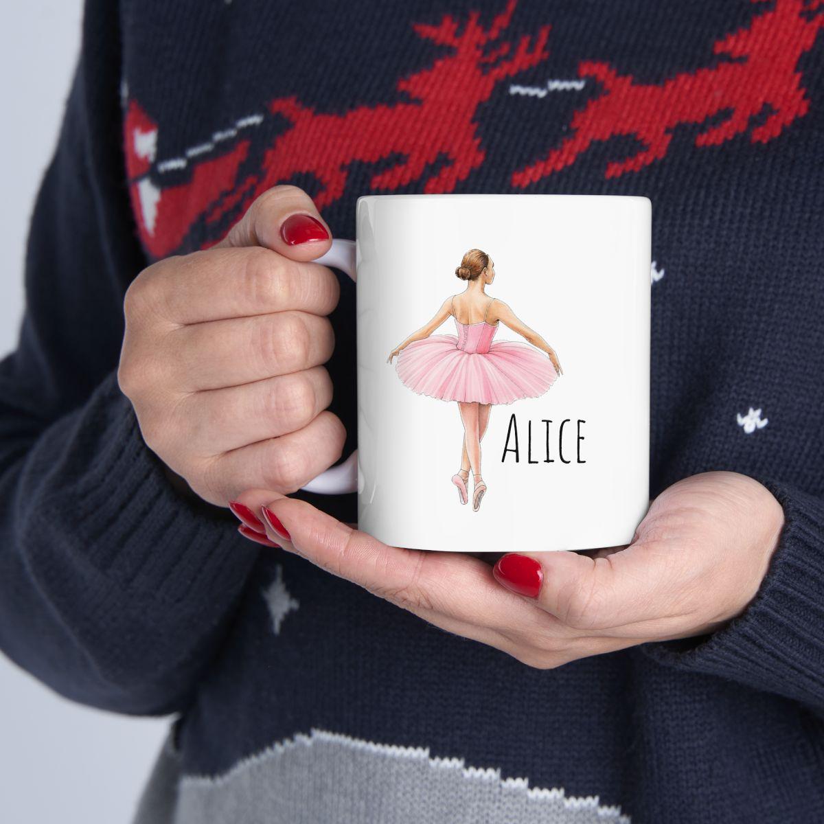 mug tasse à personnaliser danseuse avec prénom cadeau unique danse classique pour collègue famille ou amie cadeau danseuse