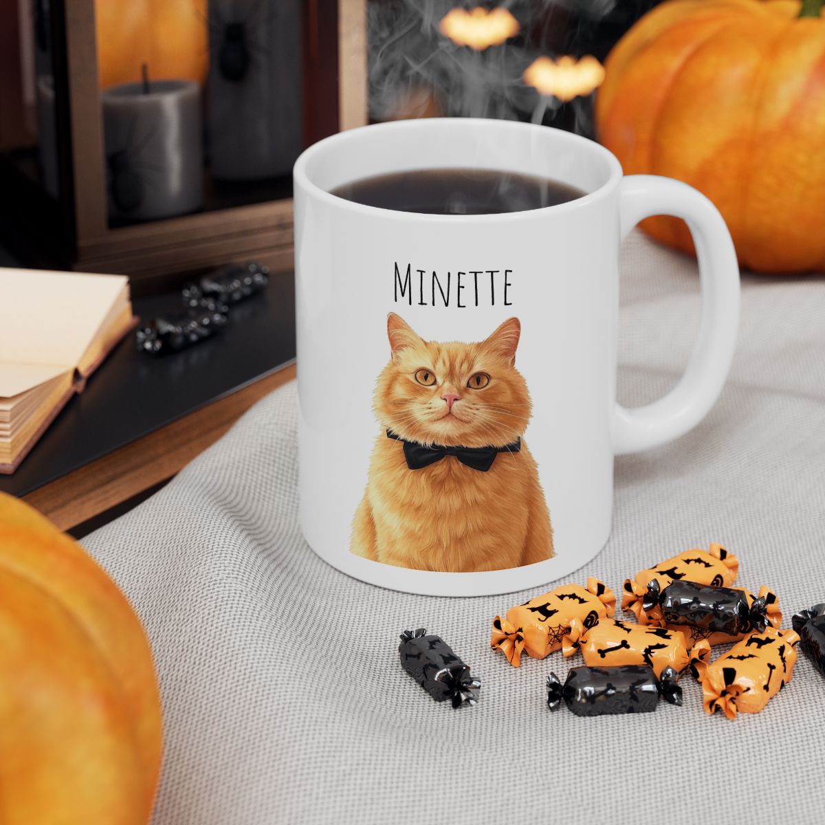 tasse chat roux à personnaliser cadeau chat pour les cat mom texte personnalisé tasse