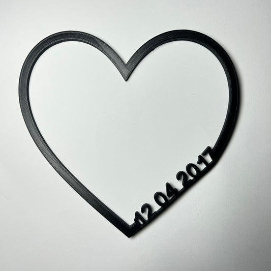 Cadeau Couple Personnalisé en 3D – Cœur avec Prénoms et Date Symbolique