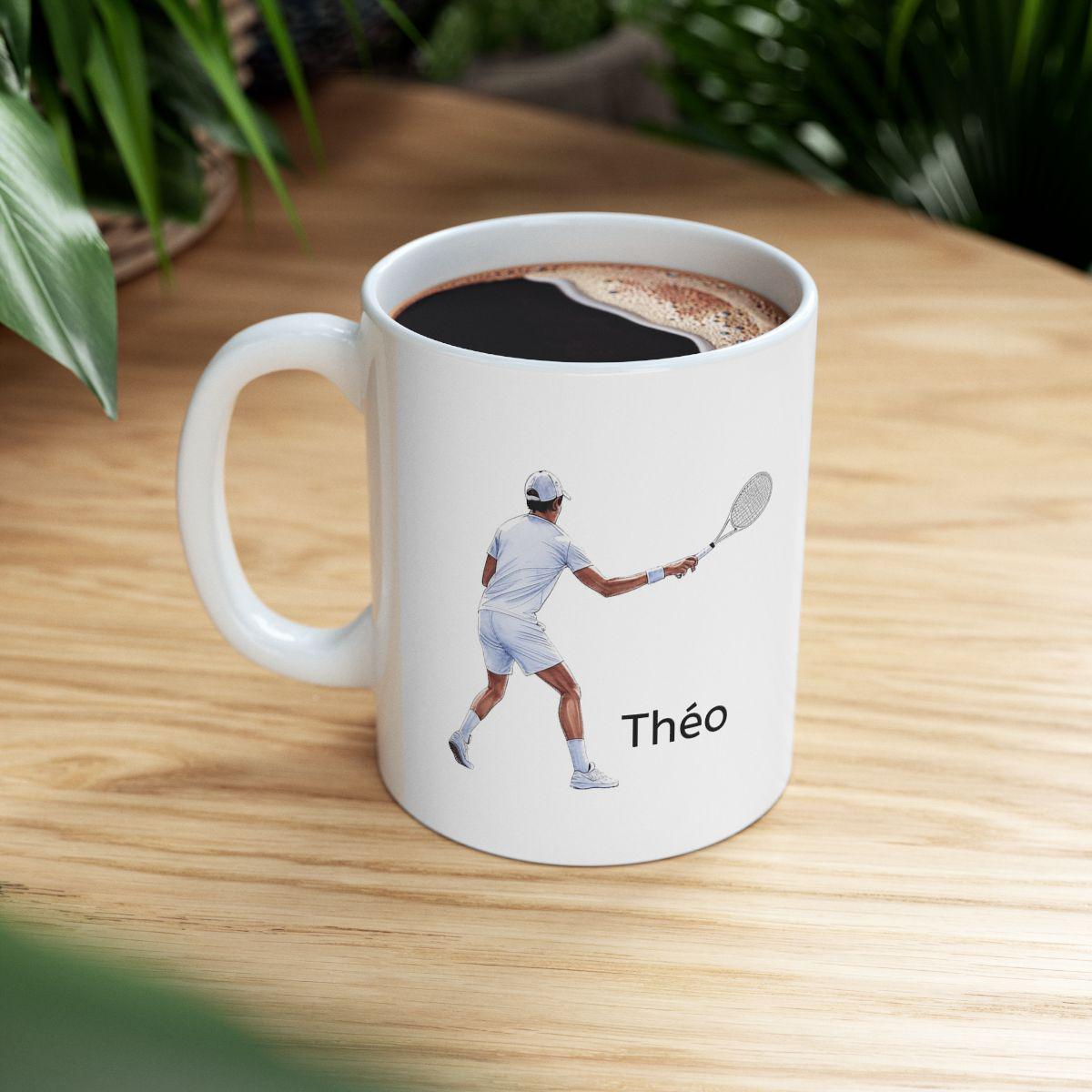 Tasse Personnalisée Tennis – Cadeau Unique Joueur & Fan
