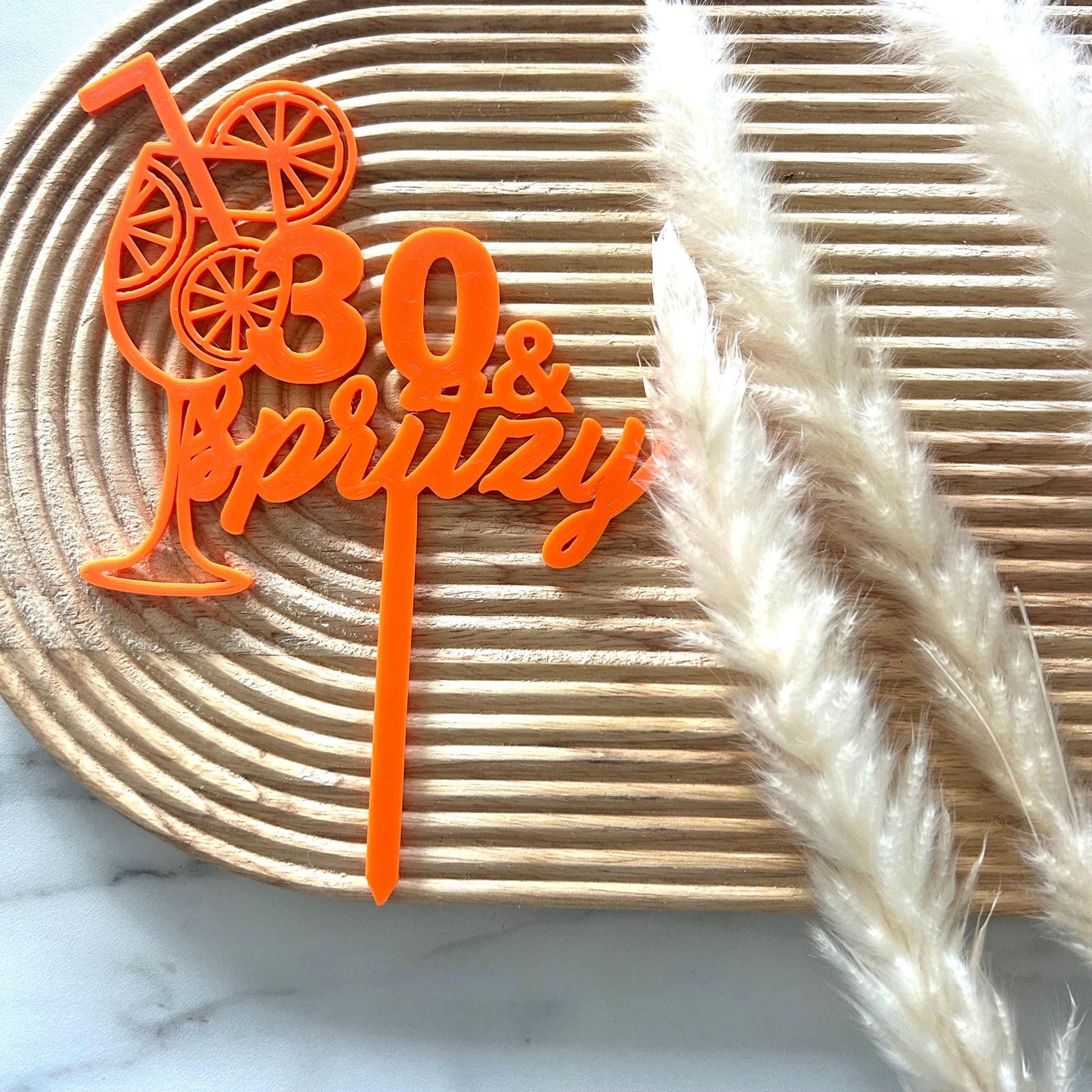 Cake topper a personnaliser tendance, thème spritz, cocktail bar, déco Italie, décoration pour gâteau aperol