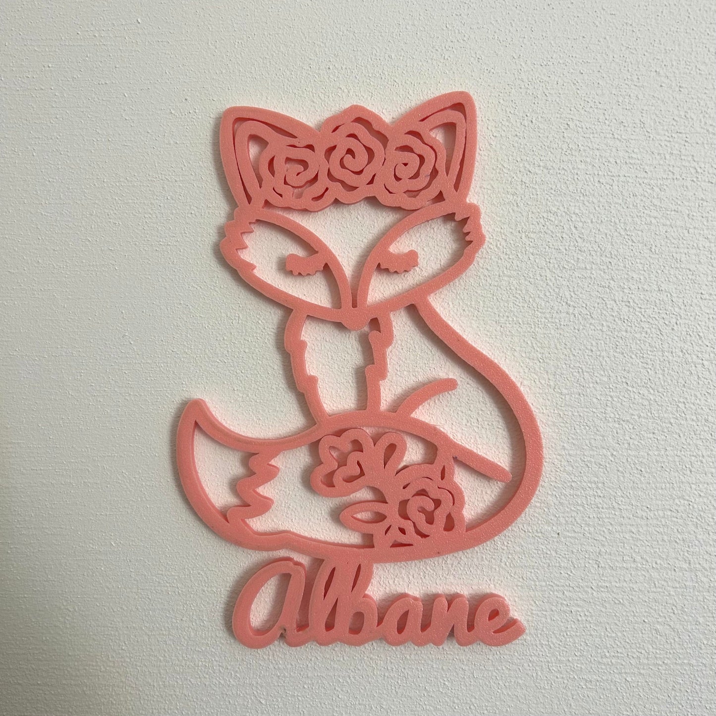 Décoration de porte renard personnalisable avec prénom pour chambre bébé - Idée cadeau mignonne