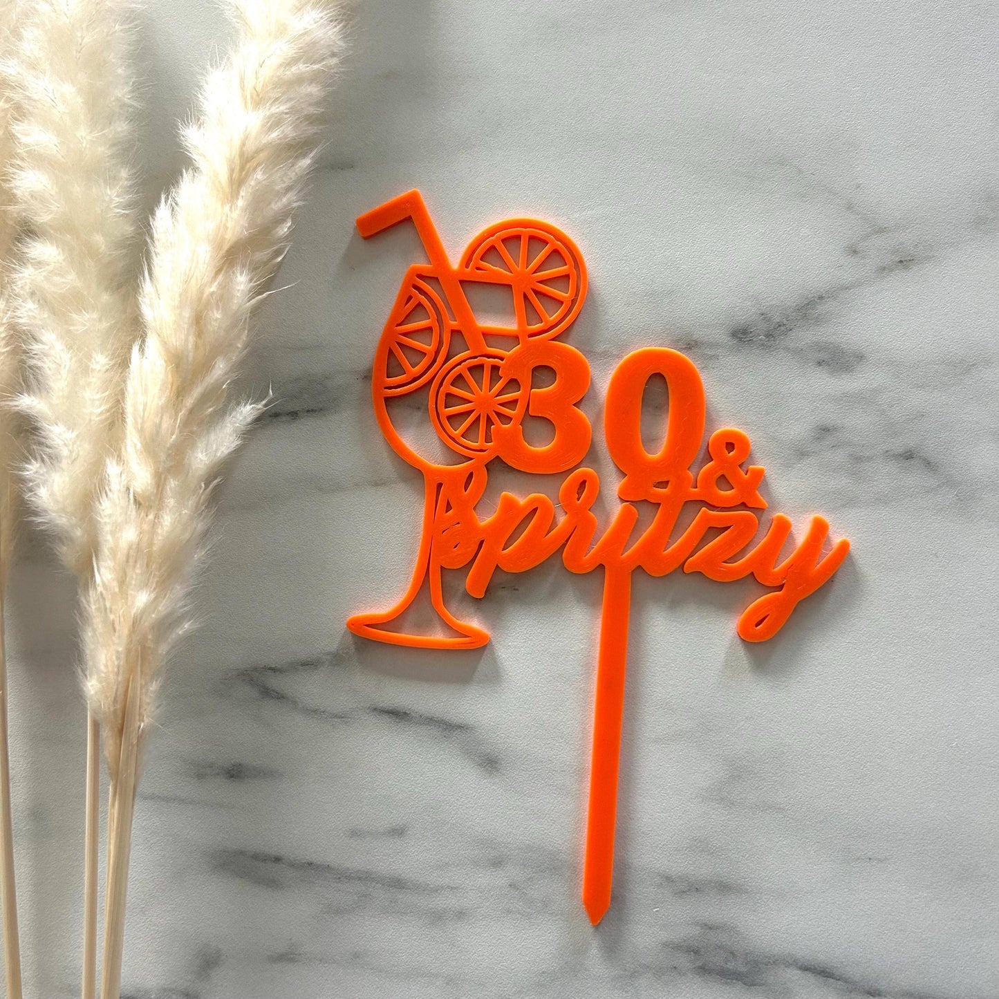 Cake topper a personnaliser tendance, thème spritz, cocktail bar, déco Italie, décoration pour gâteau aperol