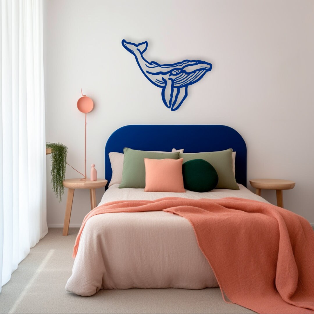 Décoration murale baleine personnalisable – Thème mer & animaux marins pour chambre bébe enfant