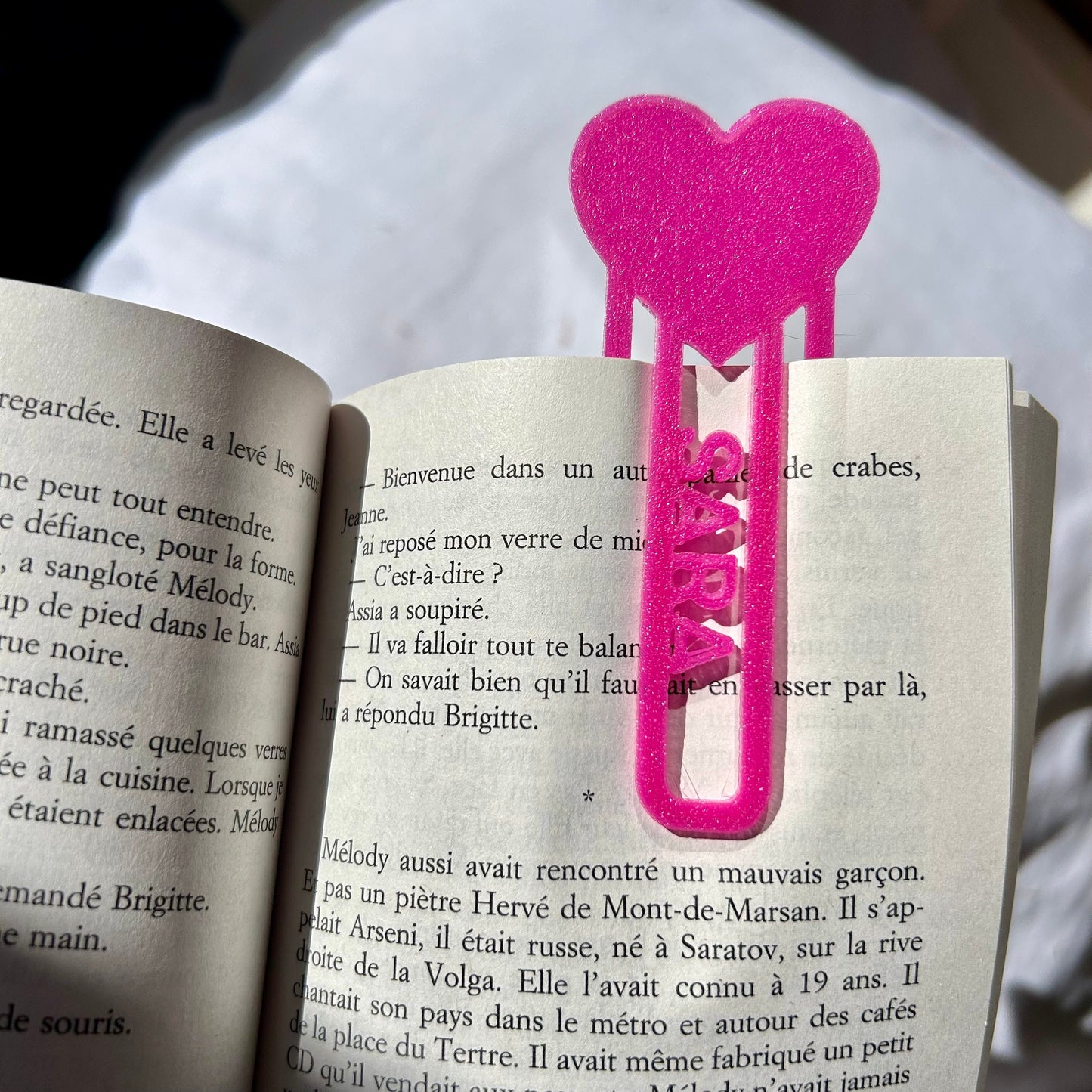 Marque-page personnalisé avec prénom et couleur – Idée cadeau original pour lecteur, modèles chat, cœur ou chien