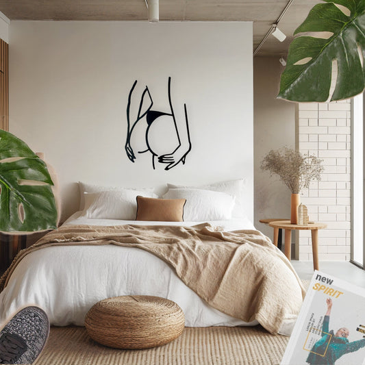 Décoration murale femme sexy filaire – Sensuelle, personnalisable, à accrocher, idée cadeau déco moderne