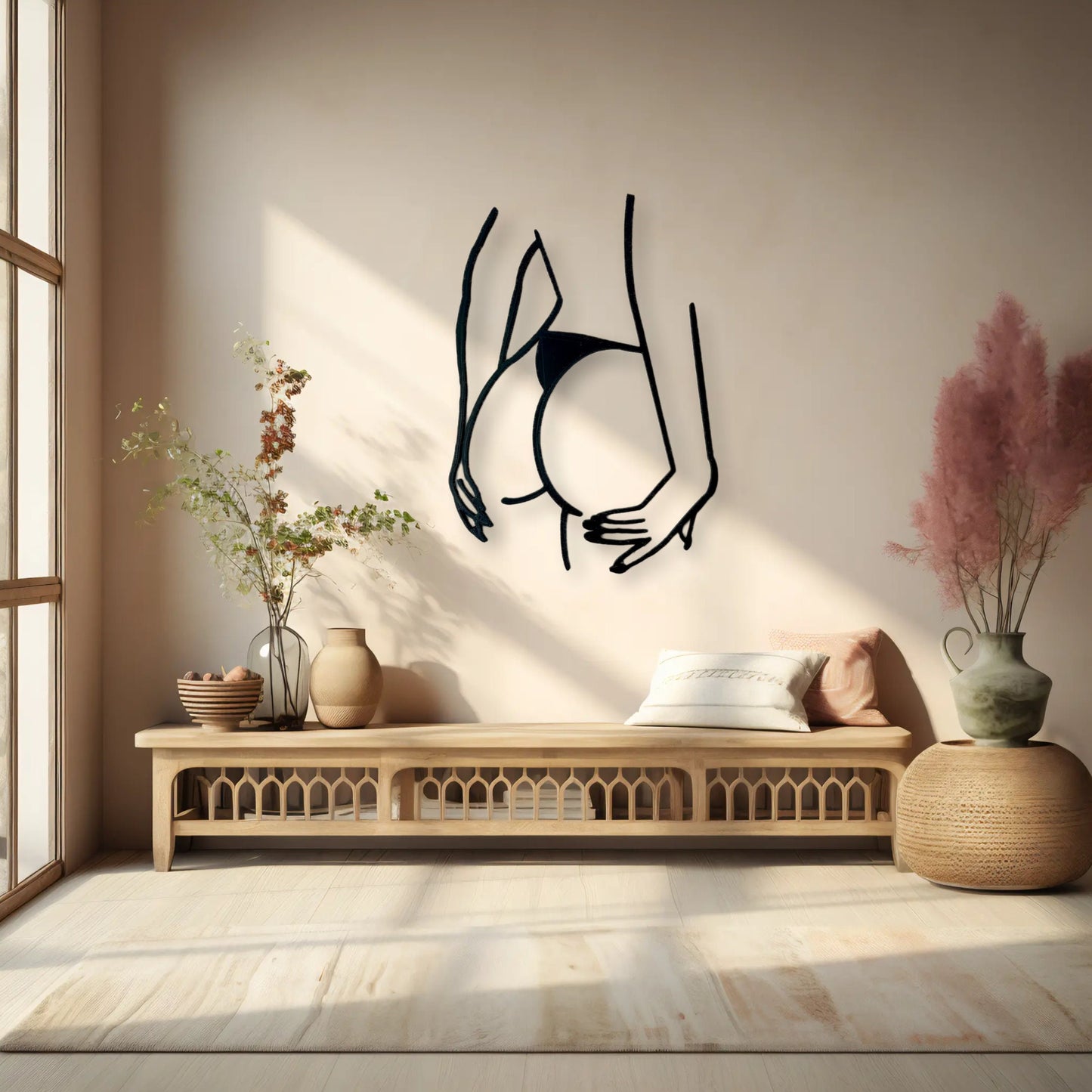 Décoration murale femme sexy filaire – Sensuelle, personnalisable, à accrocher, idée cadeau déco moderne