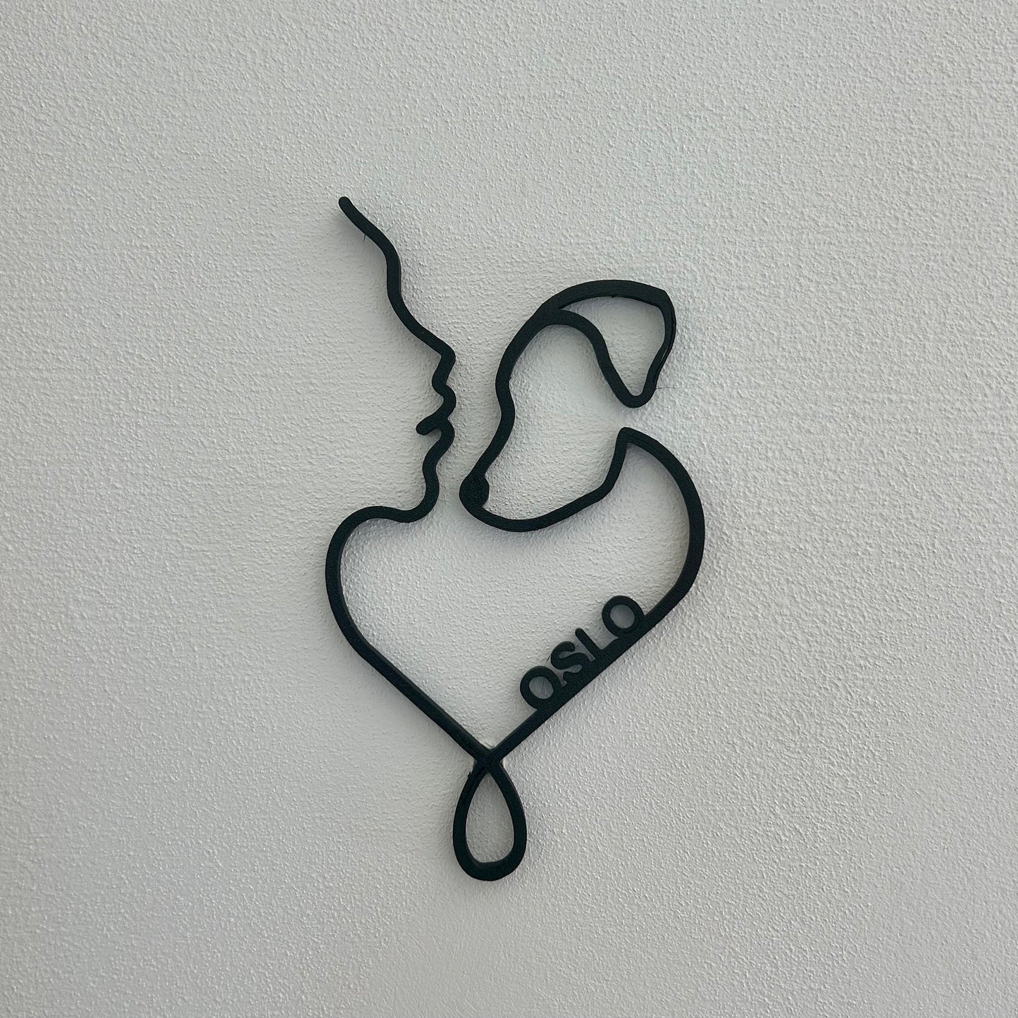 Décoration personnalisée chien et humain – Idée cadeau pour propriétaires de chiens avec prénom ou date