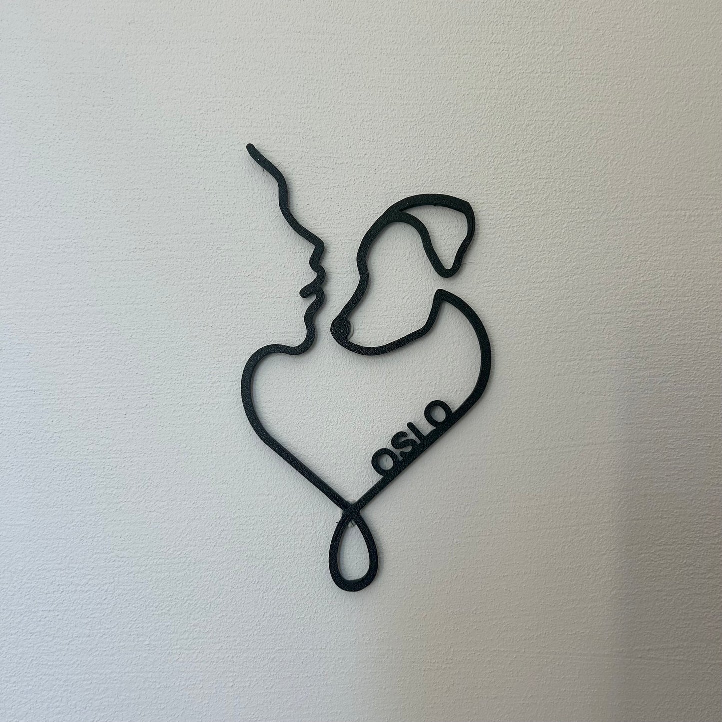 Décoration personnalisée chien et humain – Idée cadeau pour propriétaires de chiens avec prénom ou date