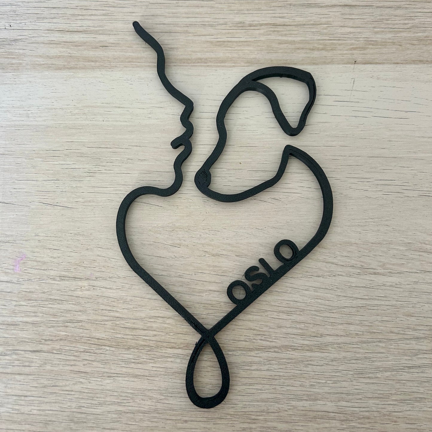 Décoration personnalisée chien et humain – Idée cadeau pour propriétaires de chiens avec prénom ou date