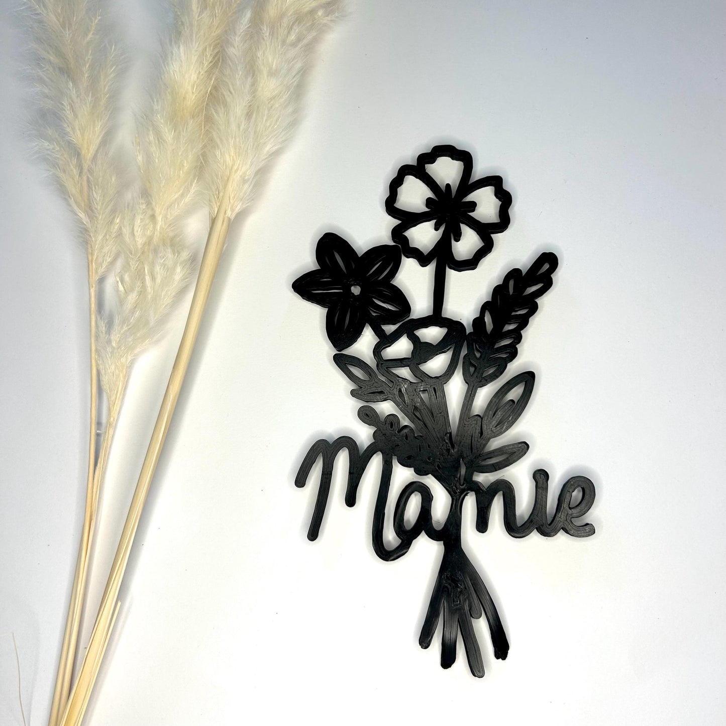 bouquet de fleurs en décoration murale pour idée cadeau fête des grands mères cadeau grand mere