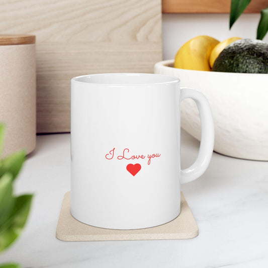 Tasse « I Love You » – Cadeau romantique personnalisé pour dire je t’aime, parfait pour anniversaire ou Noël