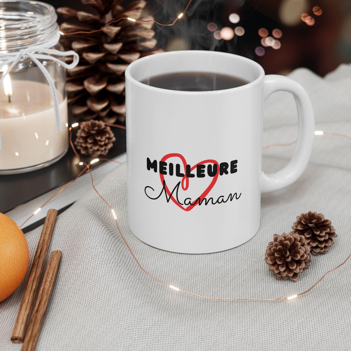 Tasse « Meilleure Maman » – Cadeau Fête des Mères, Anniversaire ou Noël pour Maman Extraordinaire