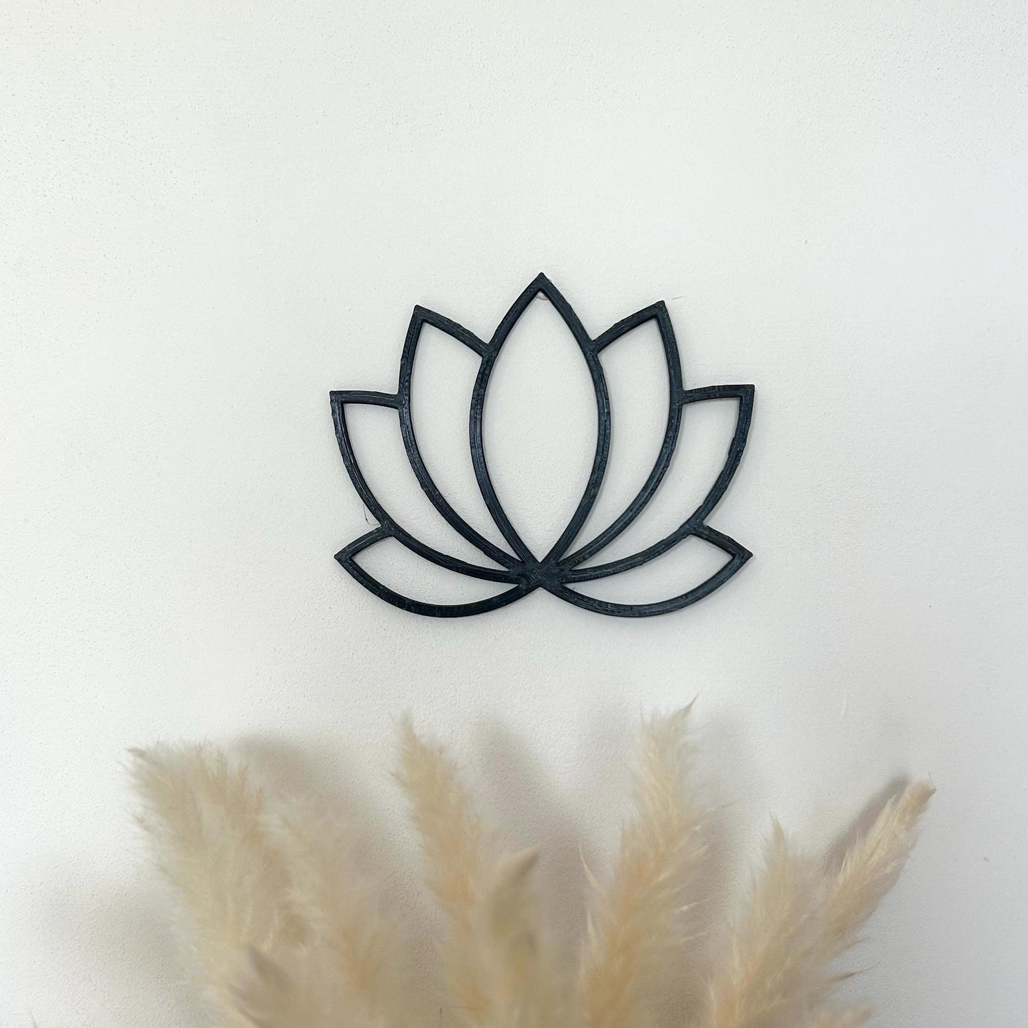 Décoration murale unique fleur de lotus, enseigne murale thème yoga déco symbole zen panneau géométrique pour salon tendance