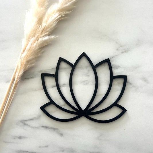 Décoration murale unique fleur de lotus, enseigne murale thème yoga déco symbole zen panneau géométrique pour salon tendance