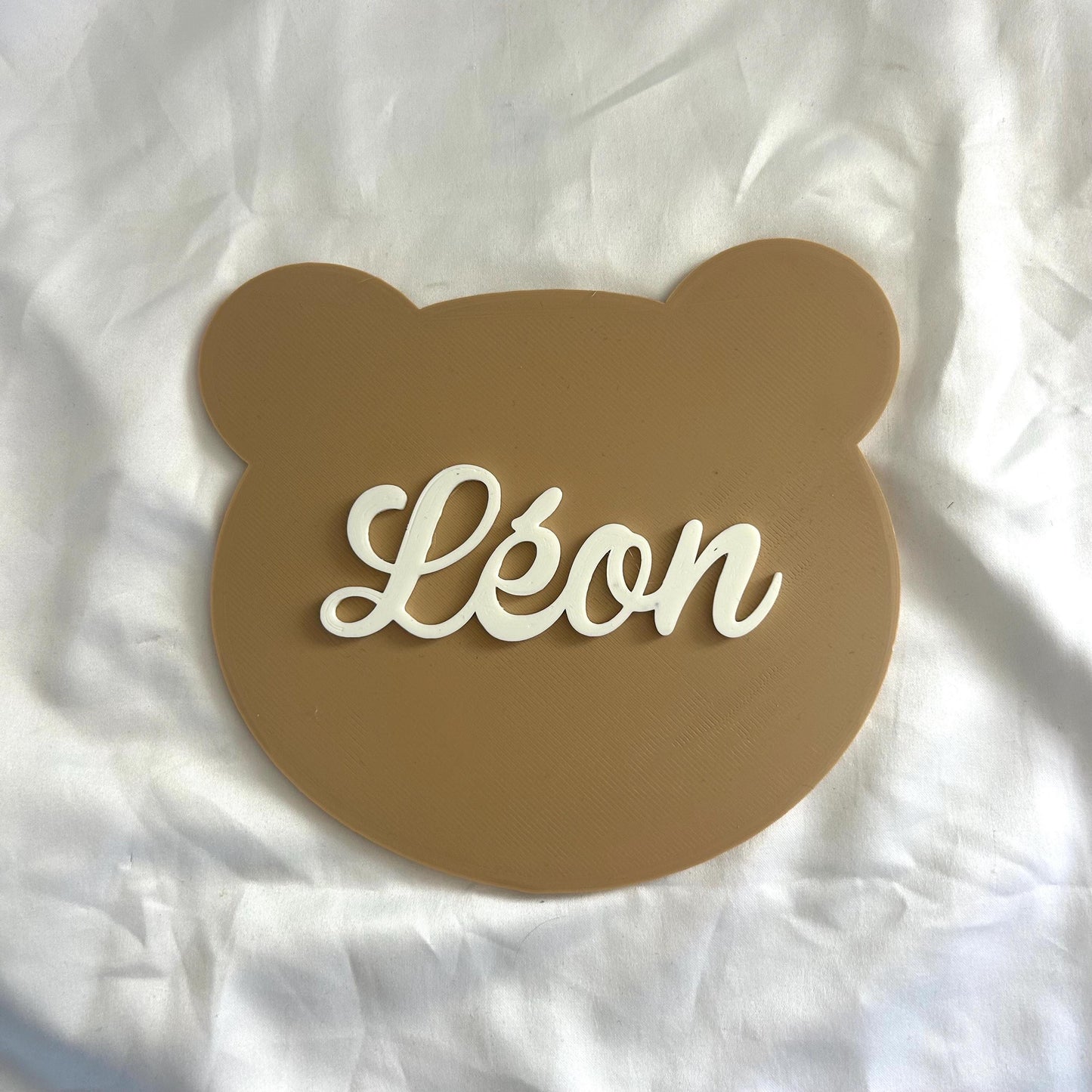 plaque murale ourson avec prénom personnalisé décoration murale ours pour la chambre bébé prenom murale idée cadeau