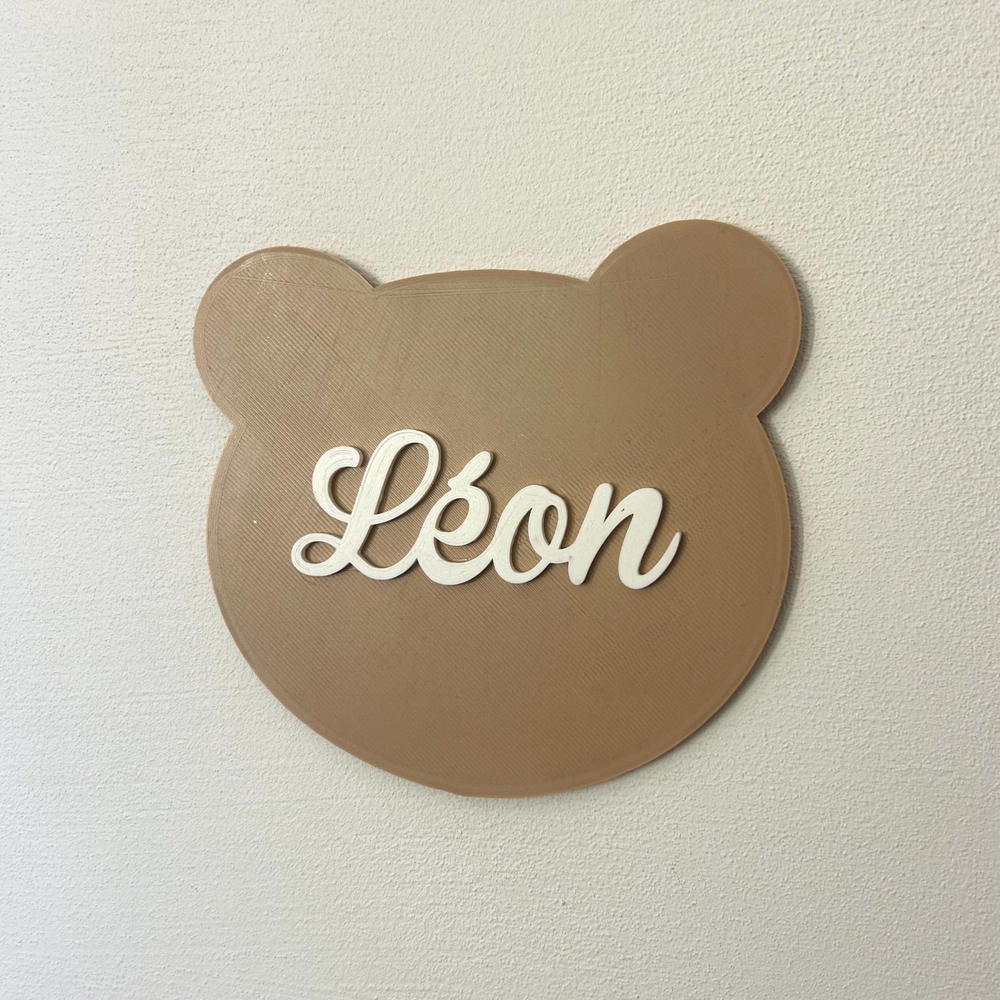 plaque murale ourson avec prénom personnalisé décoration murale ours pour la chambre bébé prenom murale idée cadeau