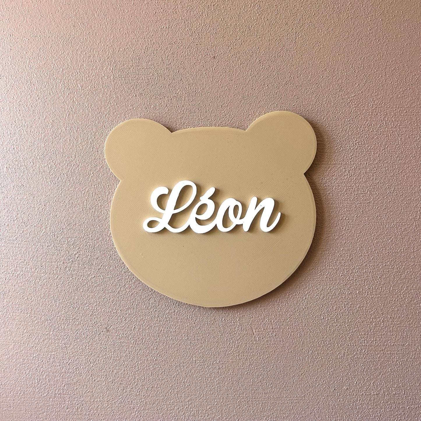 plaque murale ourson avec prénom personnalisé décoration murale ours pour la chambre bébé prenom murale idée cadeau