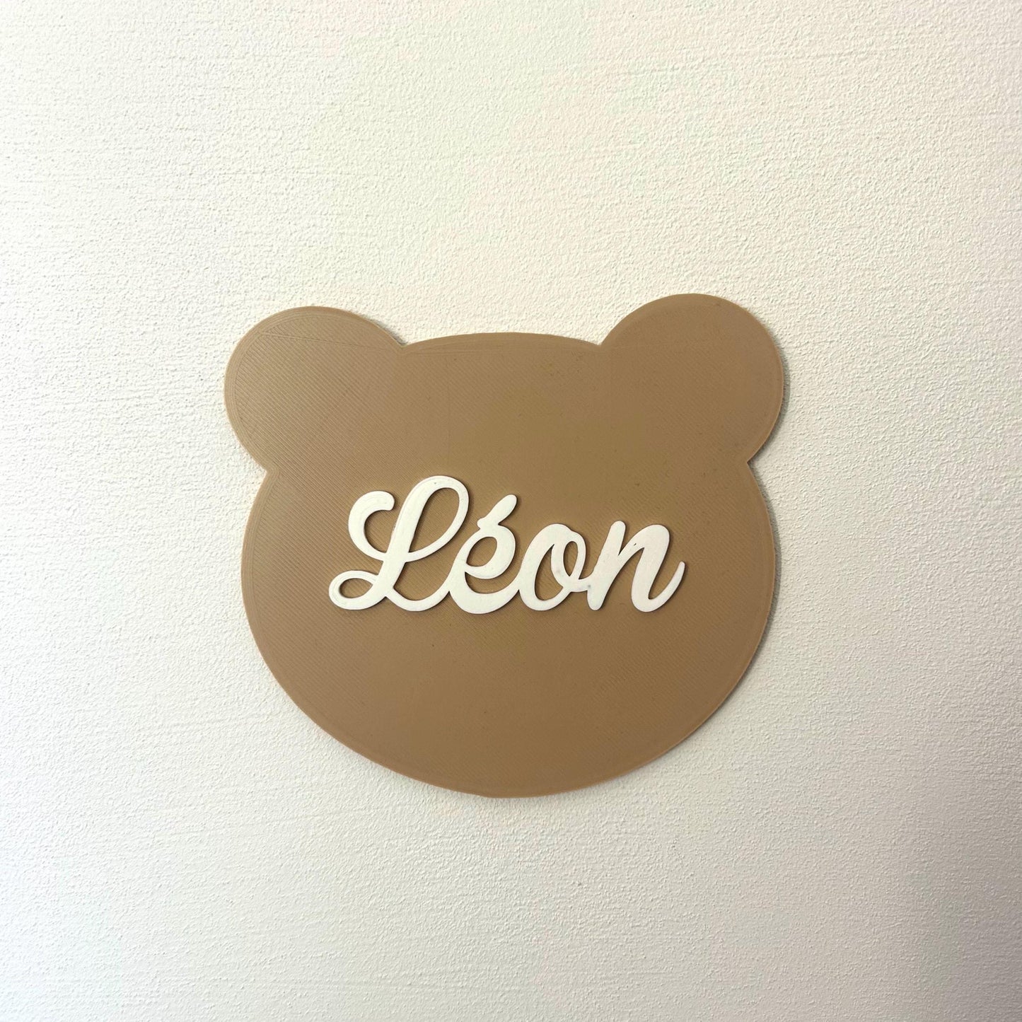 plaque murale ourson avec prénom personnalisé décoration murale ours pour la chambre bébé prenom murale idée cadeau
