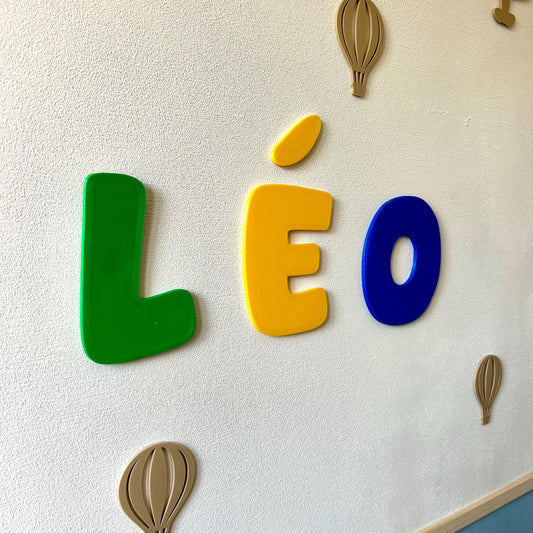 Lettre Murale 3D pour Chambre d’Enfant ou Bébé – Prénom Géant à Accrocher au-dessus du Lit ou sur la Porte, Idée Cadeau de Naissance