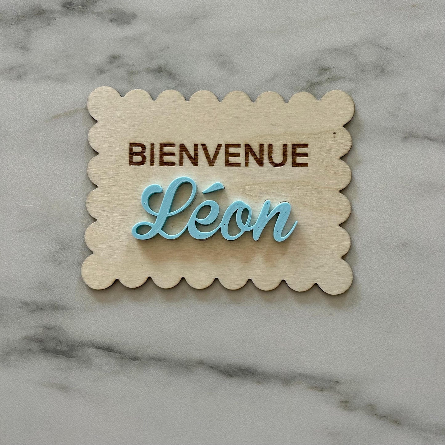 carte biscuit annonce naissance personnalisée prénom en bois plaque bienvenue bébé est né annonce du prénom