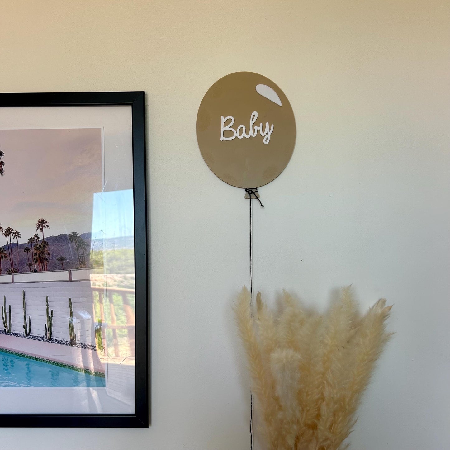 Ballon mural personnalisé en 3D – Décoration murale bébé, chambre enfant ou cadeau naissance – Mot ou prénom au choix – Plusieurs couleurs