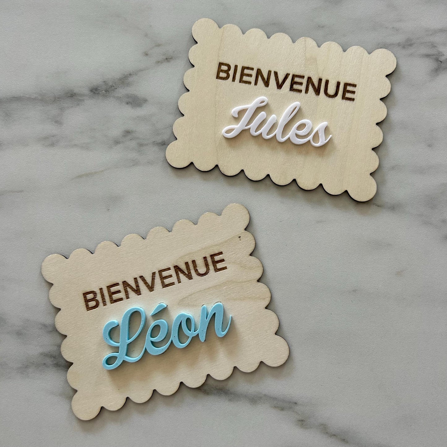 carte biscuit annonce naissance personnalisée prénom en bois plaque bienvenue bébé est né annonce du prénom