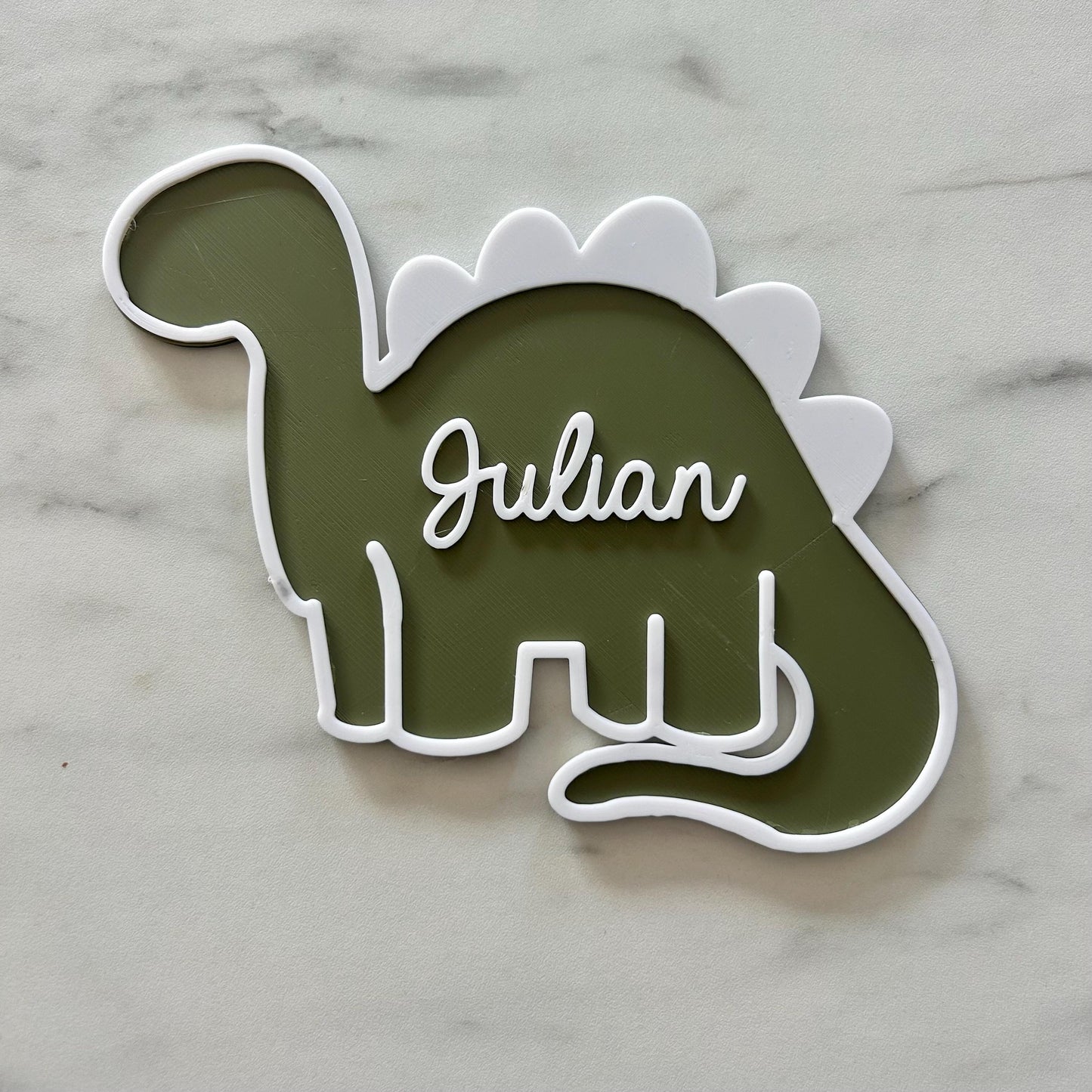 Plaque murale dinosaure personnalisée avec prénom – Décoration chambre bébé – Cadeau naissance, baptême