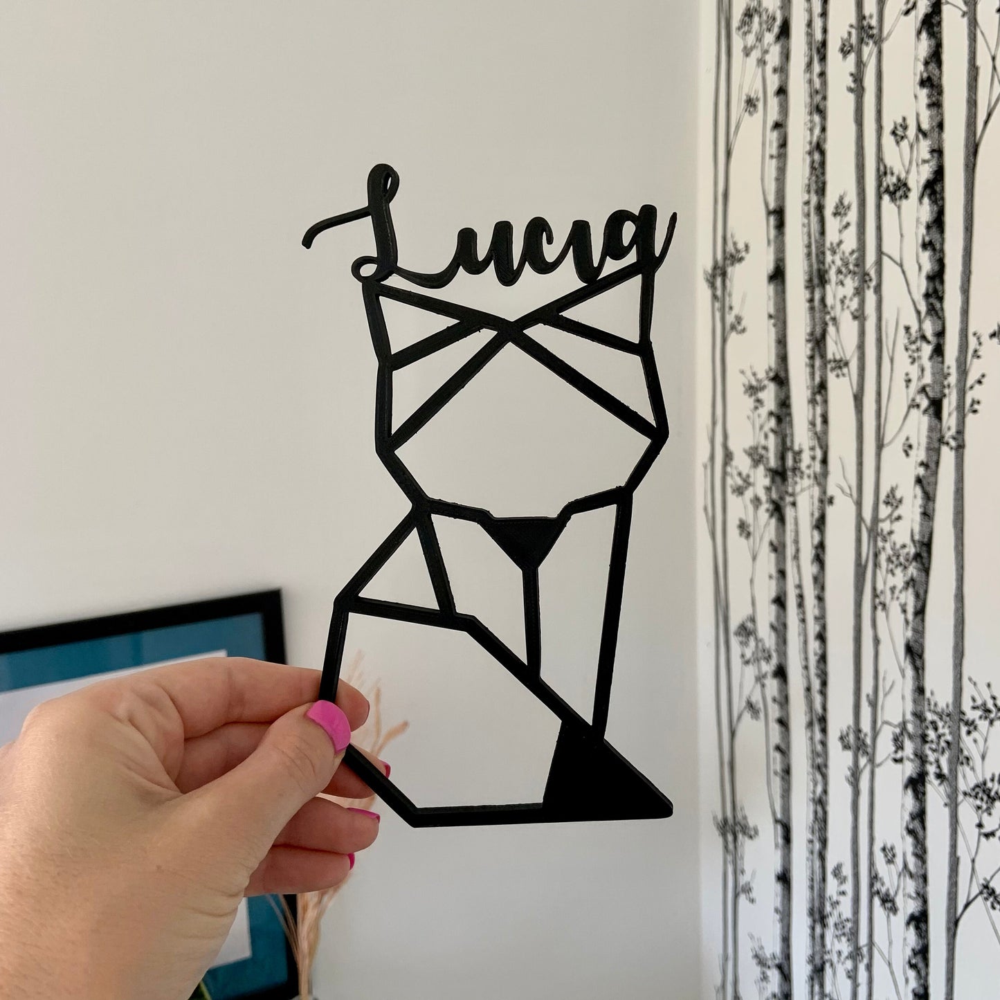 Décoration prénom chambre bébé enfant – Renard Origami personnalisé
