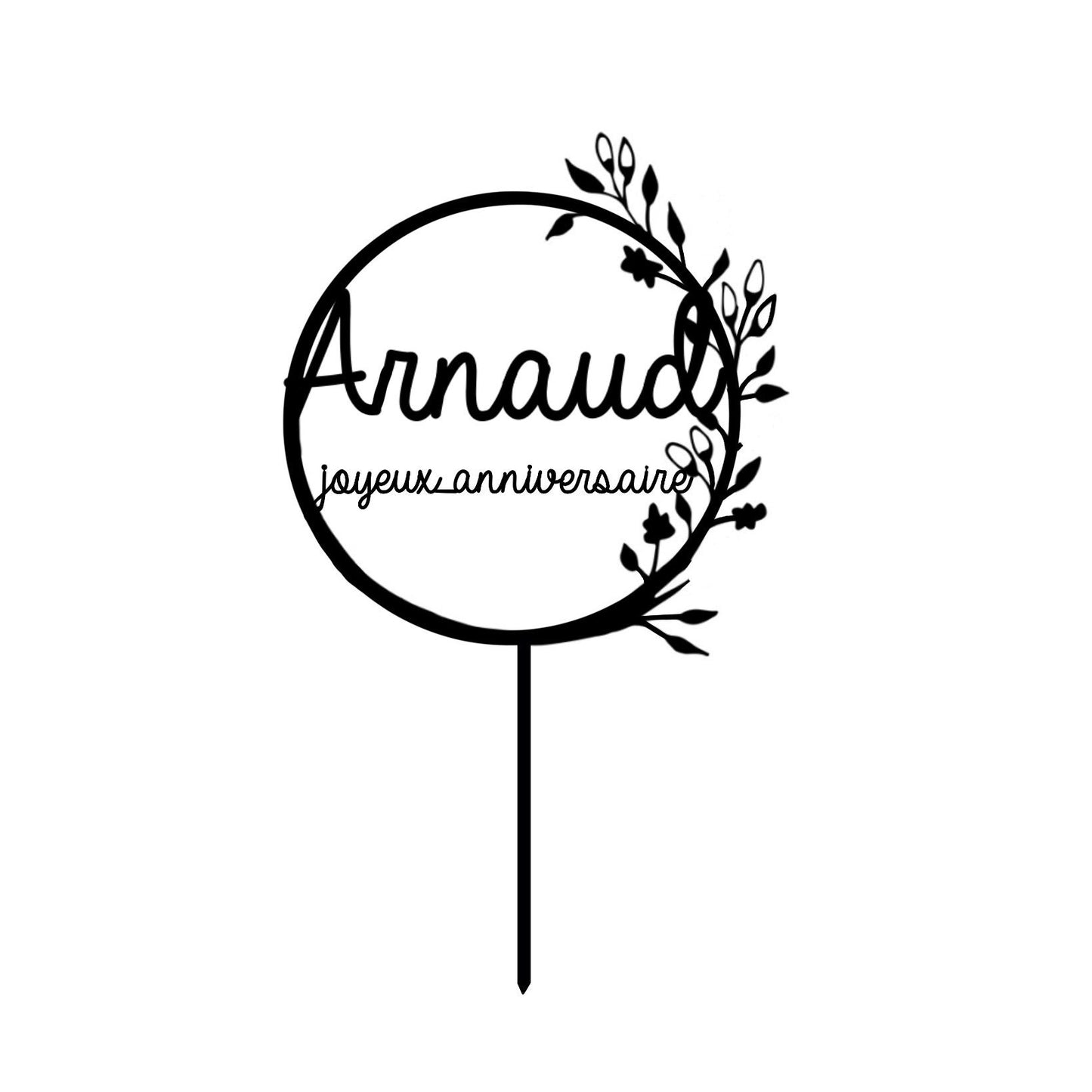 Cake Topper 3D Personnalisé – Décoration Unique pour Gâteau d’Anniversaire et Célébrations